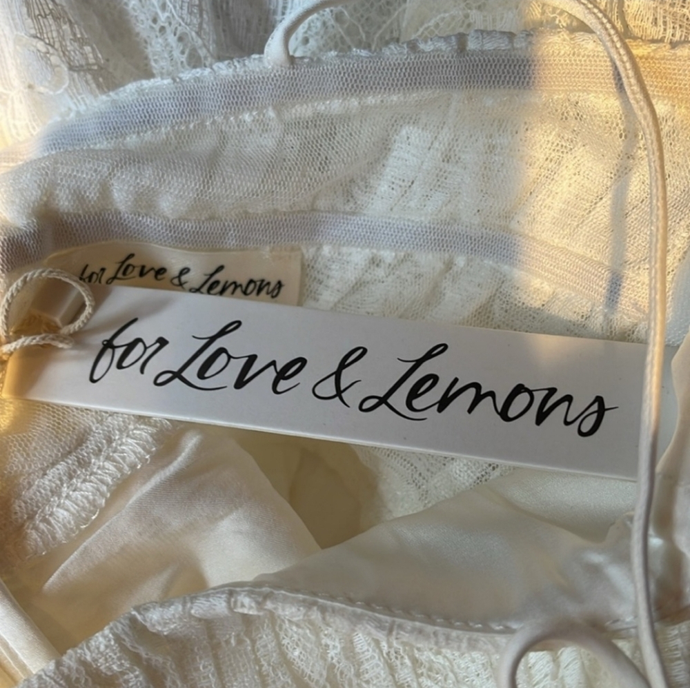 🍋For Love & Lemons Lorena White Lace Maxi Dress - Picture 12 of 16